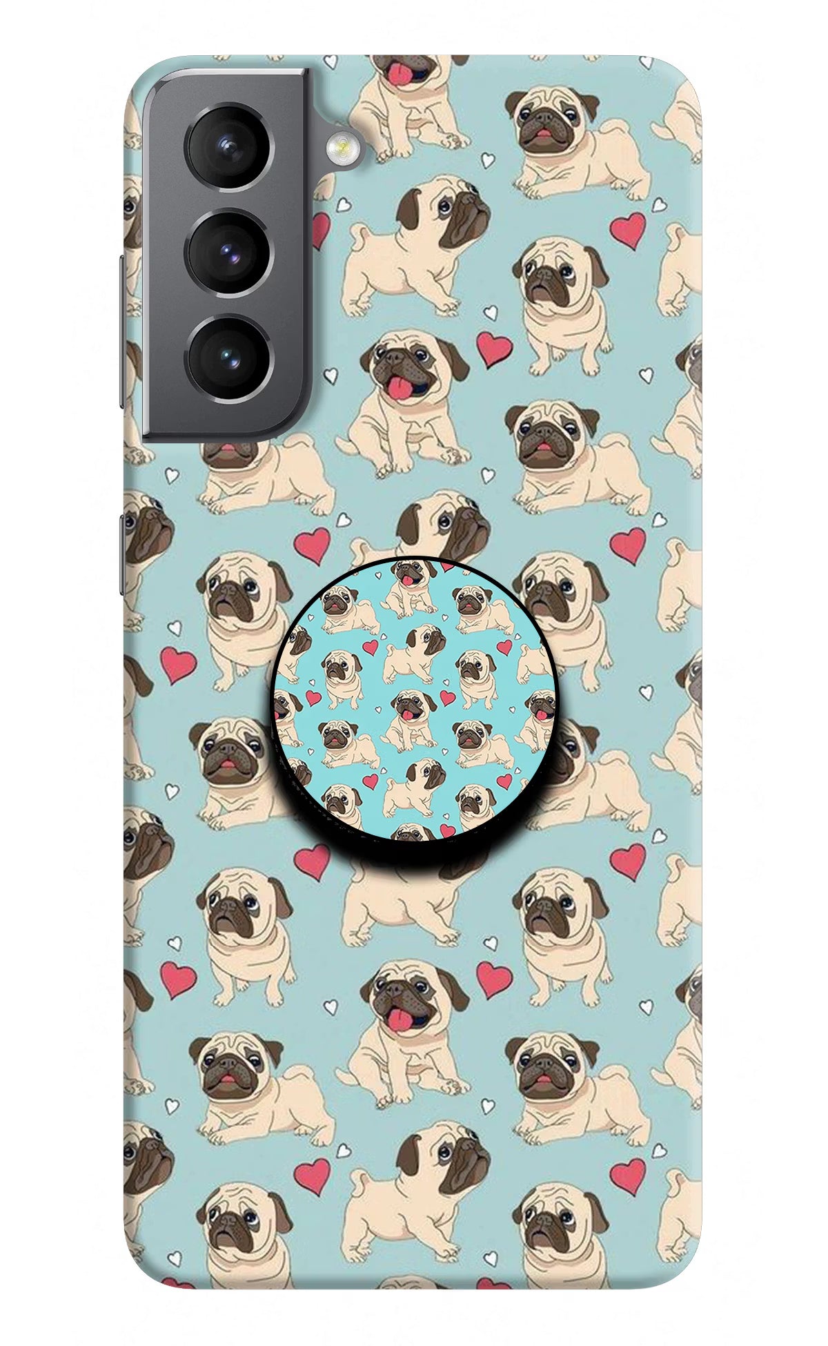 Pug Dog Samsung S21 Plus Pop Case by Casekaro