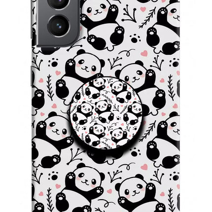 Cute Panda Samsung S21 Plus Pop Case by Casekaro