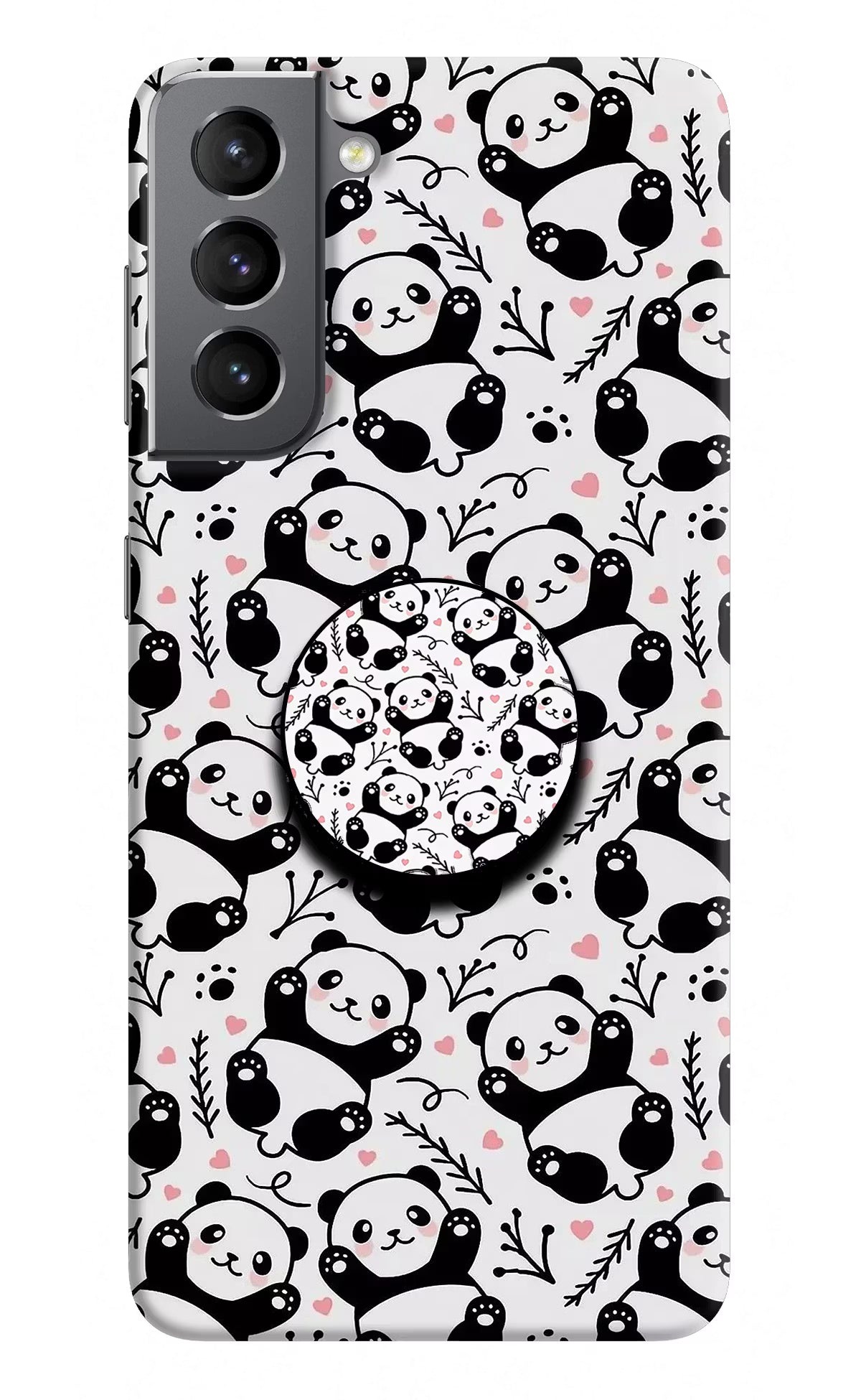 Cute Panda Samsung S21 Plus Pop Case by Casekaro