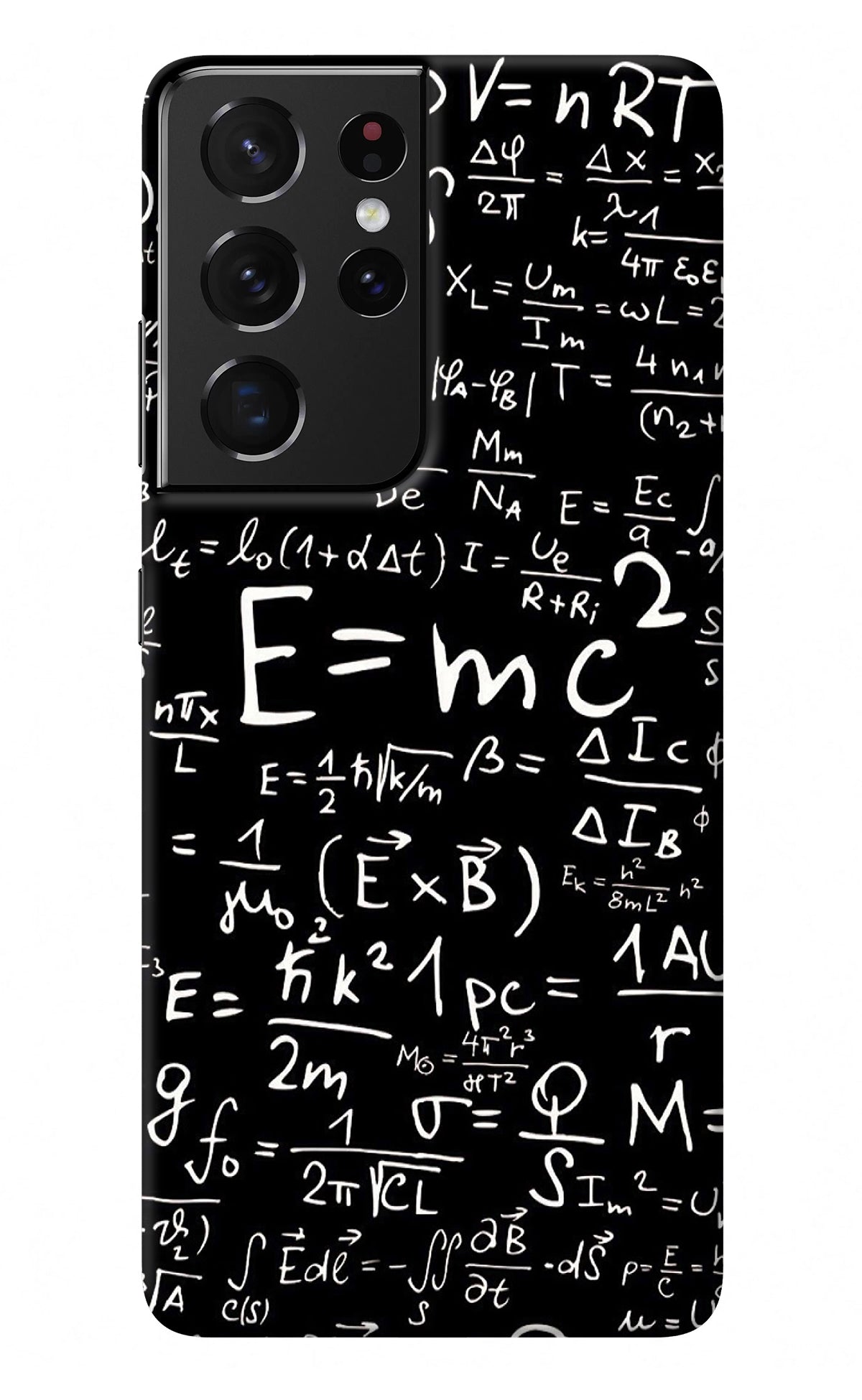 Physics Albert Einstein Formula Samsung S21 Ultra Back Cover
