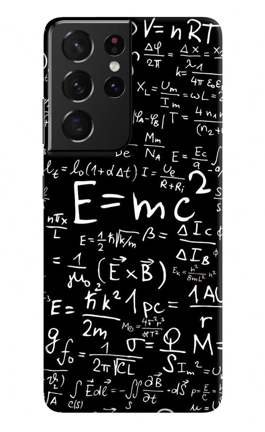 Physics Formula Samsung S21 Ultra Hard Case Back Cover by Casekaro