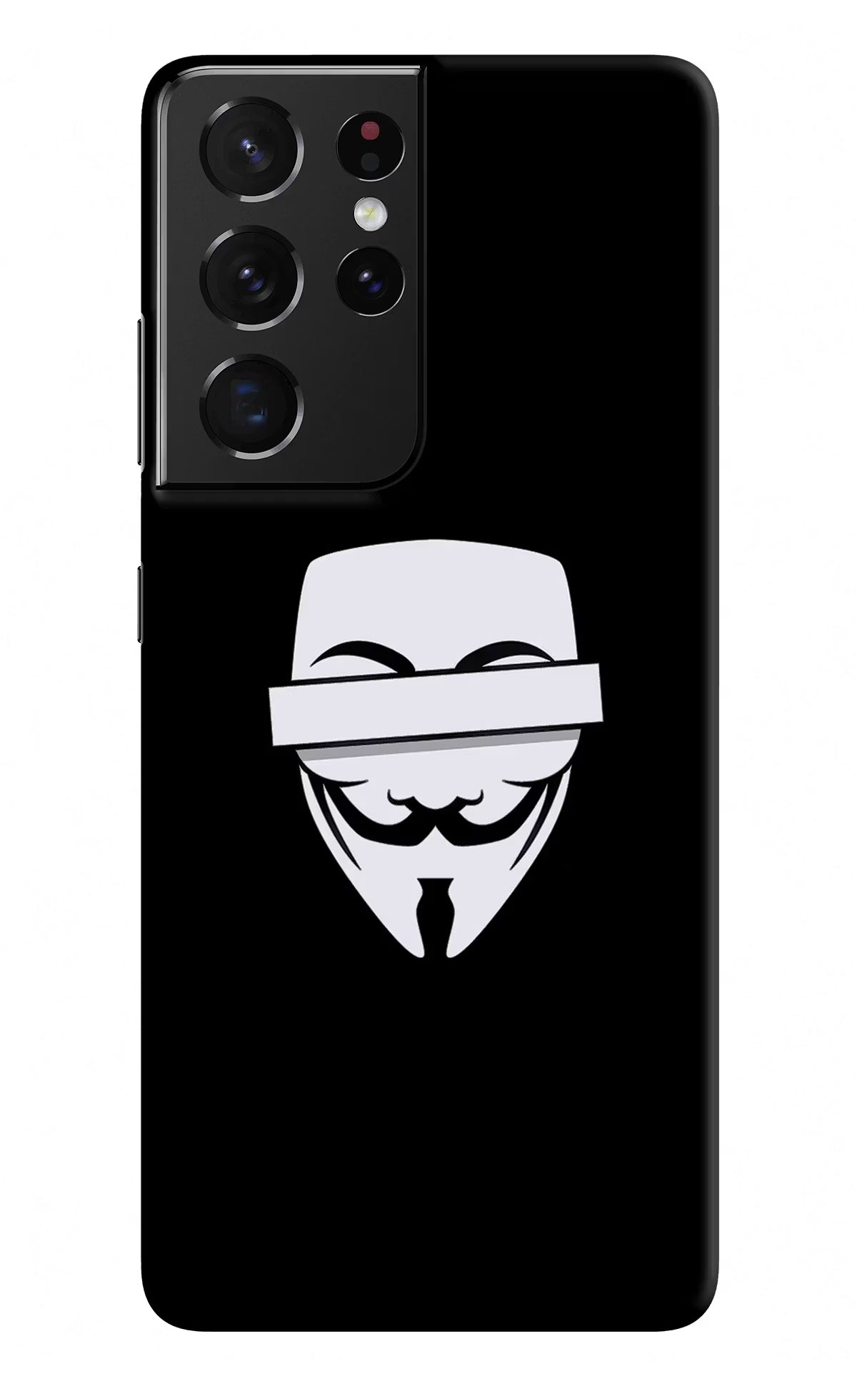 Anonymous Face Samsung S21 Ultra Hard Case Back Cover by Casekaro