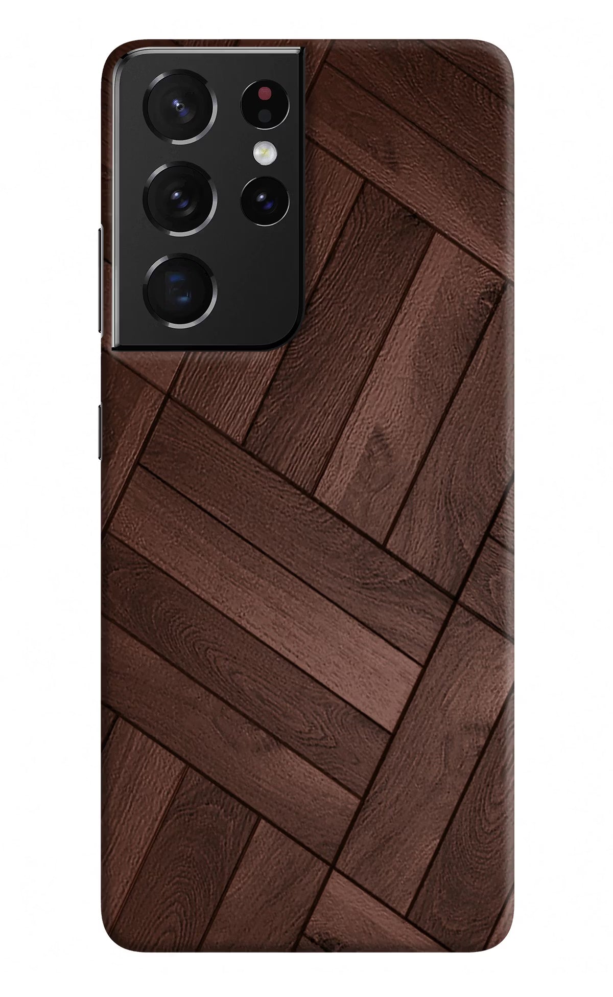 Wooden Texture Design Samsung S21 Ultra Hard Case Back Cover by Casekaro