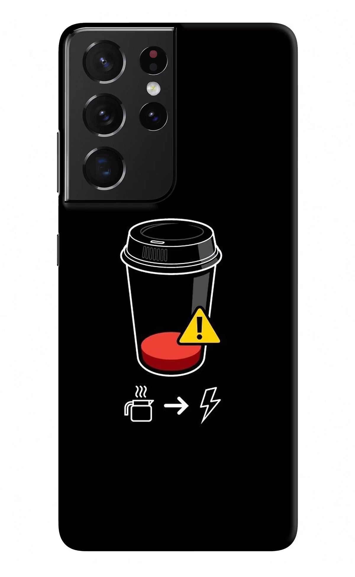 Coffee Samsung S21 Ultra Hard Case Back Cover by Casekaro