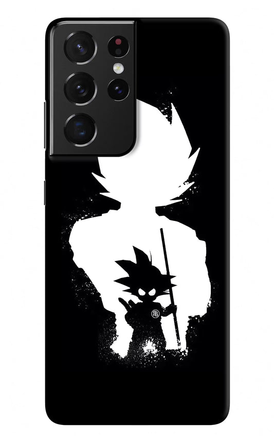 Goku Shadow Samsung S21 Ultra Hard Case Back Cover by Casekaro