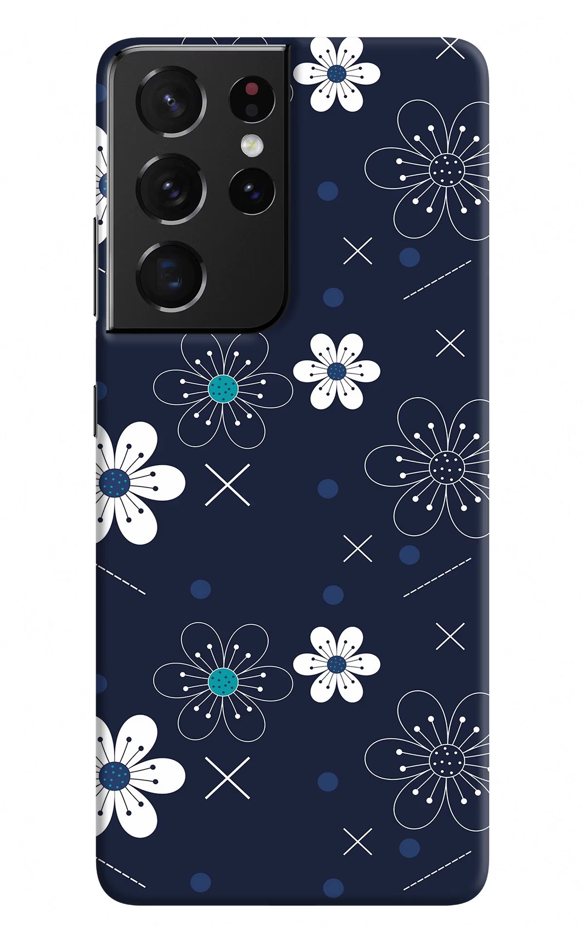 Flowers Samsung S21 Ultra Hard Case Back Cover by Casekaro