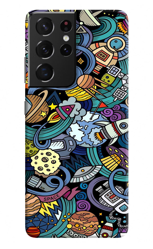 Space Abstract Samsung S21 Ultra Hard Case Back Cover by Casekaro