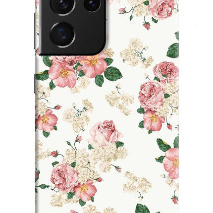 Flowers Samsung S21 Ultra Hard Case Back Cover by Casekaro