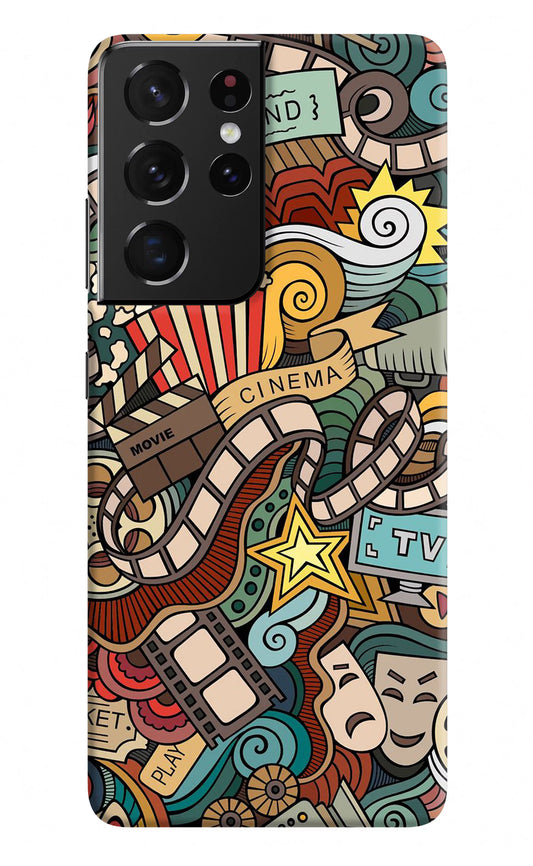 Cinema Abstract Samsung S21 Ultra Hard Case Back Cover by Casekaro