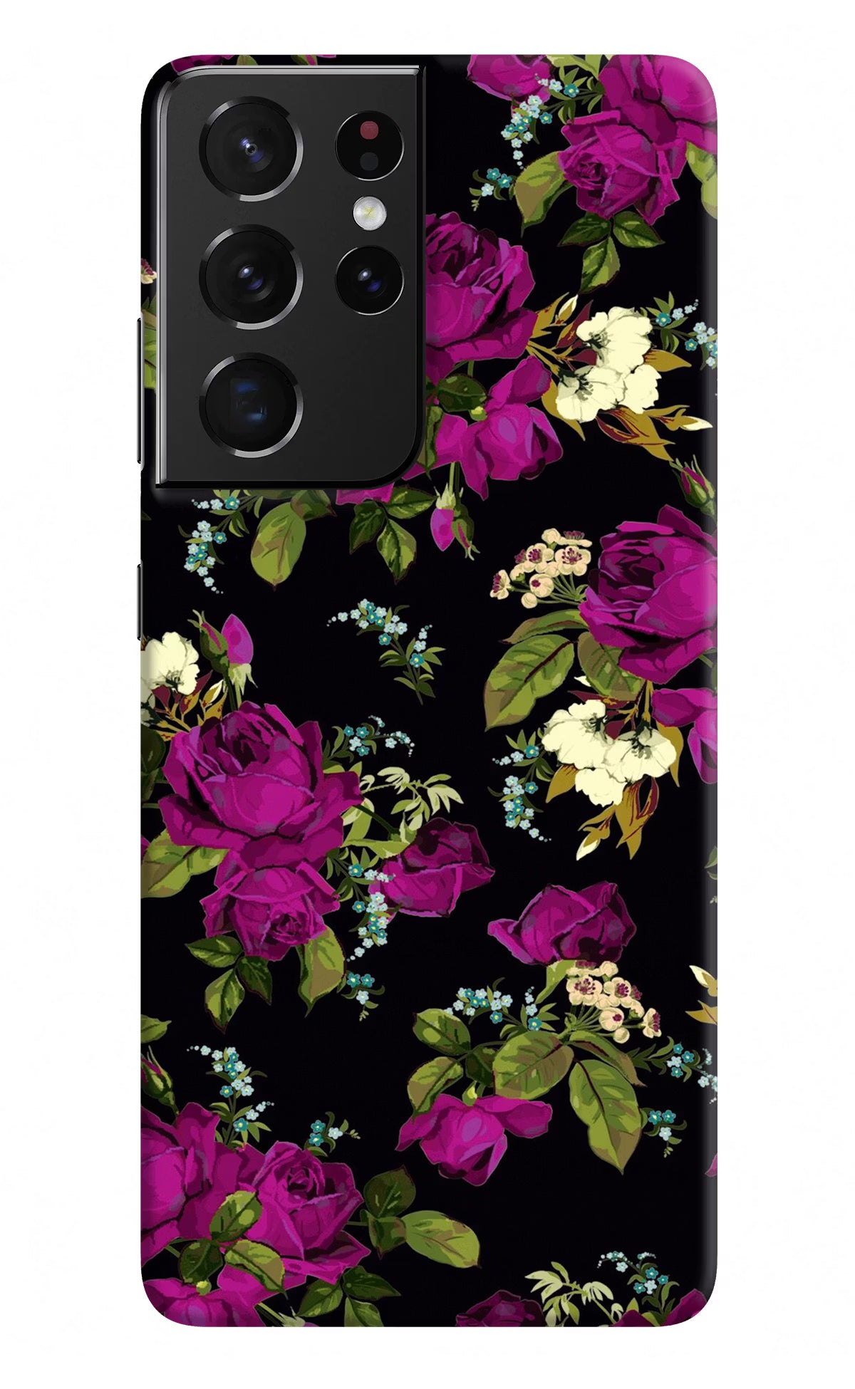 Flowers Samsung S21 Ultra Hard Case Back Cover by Casekaro