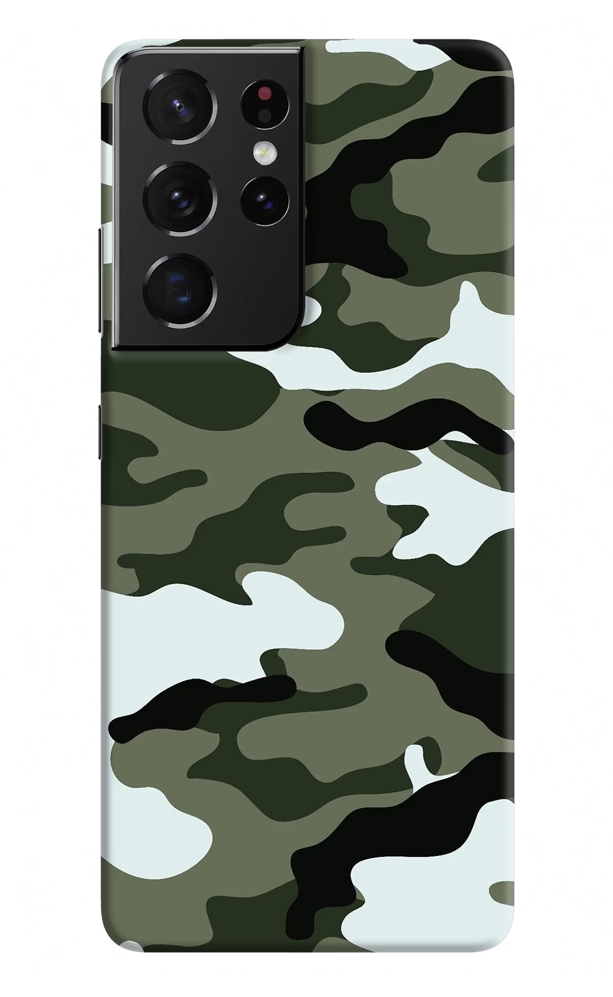 Camouflage Samsung S21 Ultra Hard Case Back Cover by Casekaro
