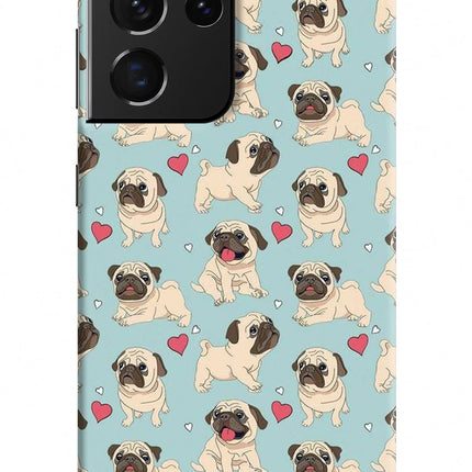 Pug Dog Samsung S21 Ultra Hard Case Back Cover by Casekaro