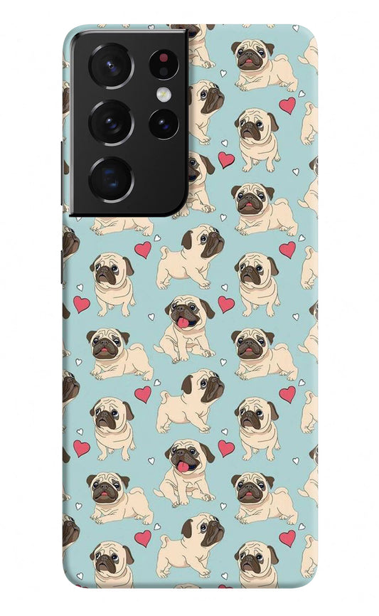 Pug Dog Samsung S21 Ultra Hard Case Back Cover by Casekaro