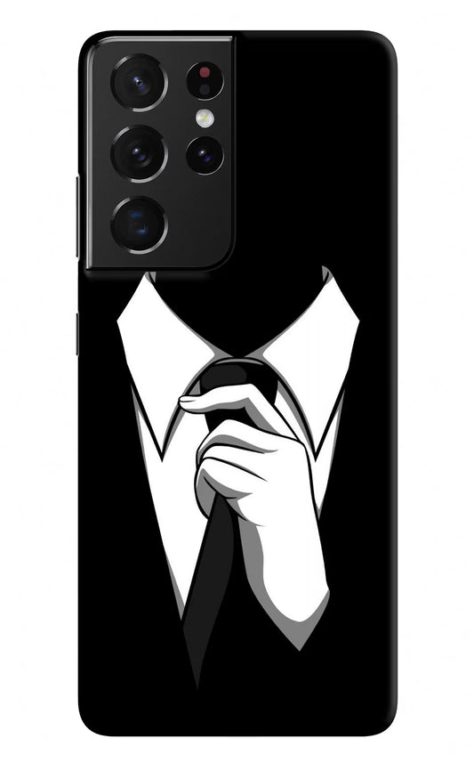 Black Tie Samsung S21 Ultra Hard Case Back Cover by Casekaro