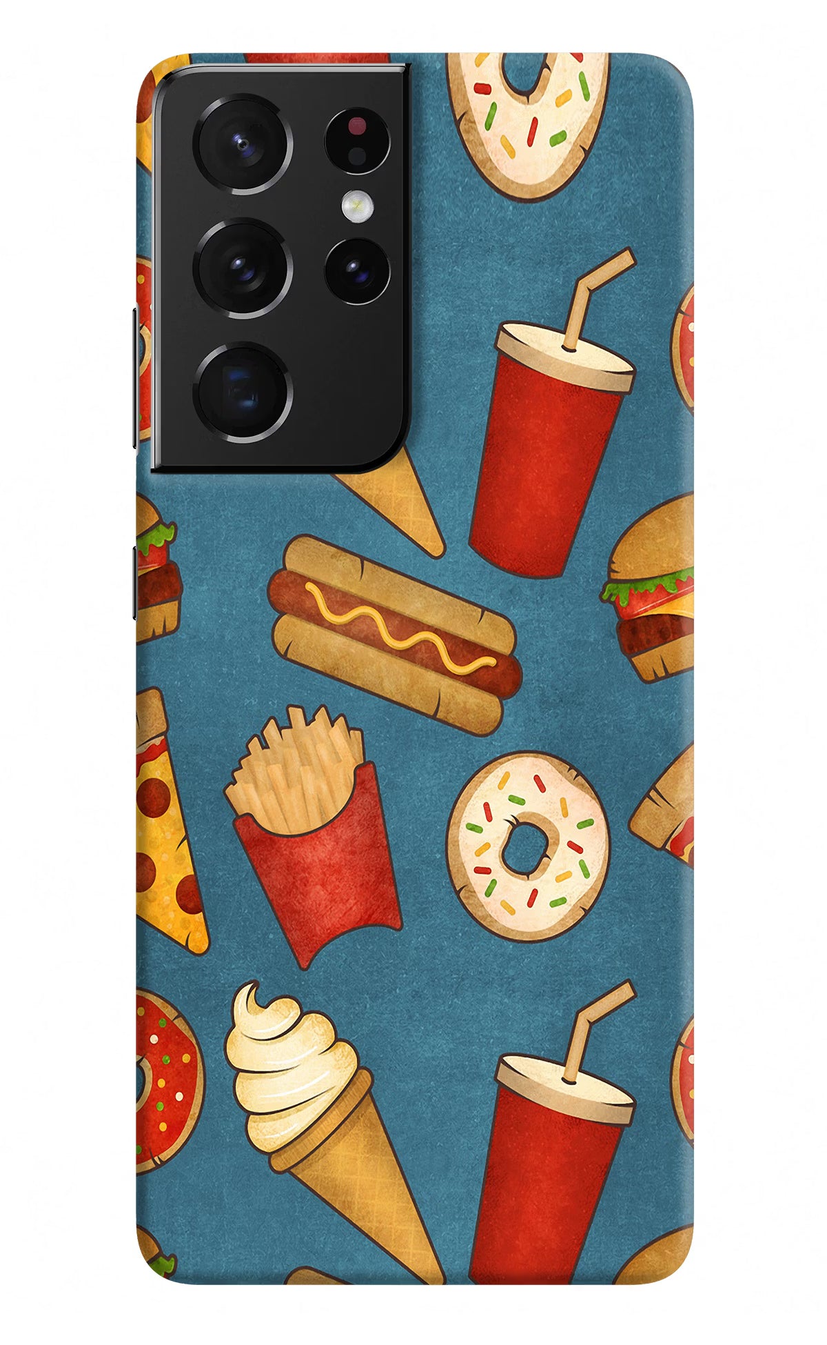 Foodie Samsung S21 Ultra Hard Case Back Cover by Casekaro