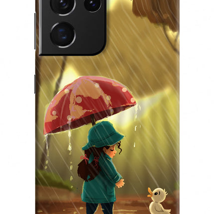 Rainy Day Samsung S21 Ultra Hard Case Back Cover by Casekaro