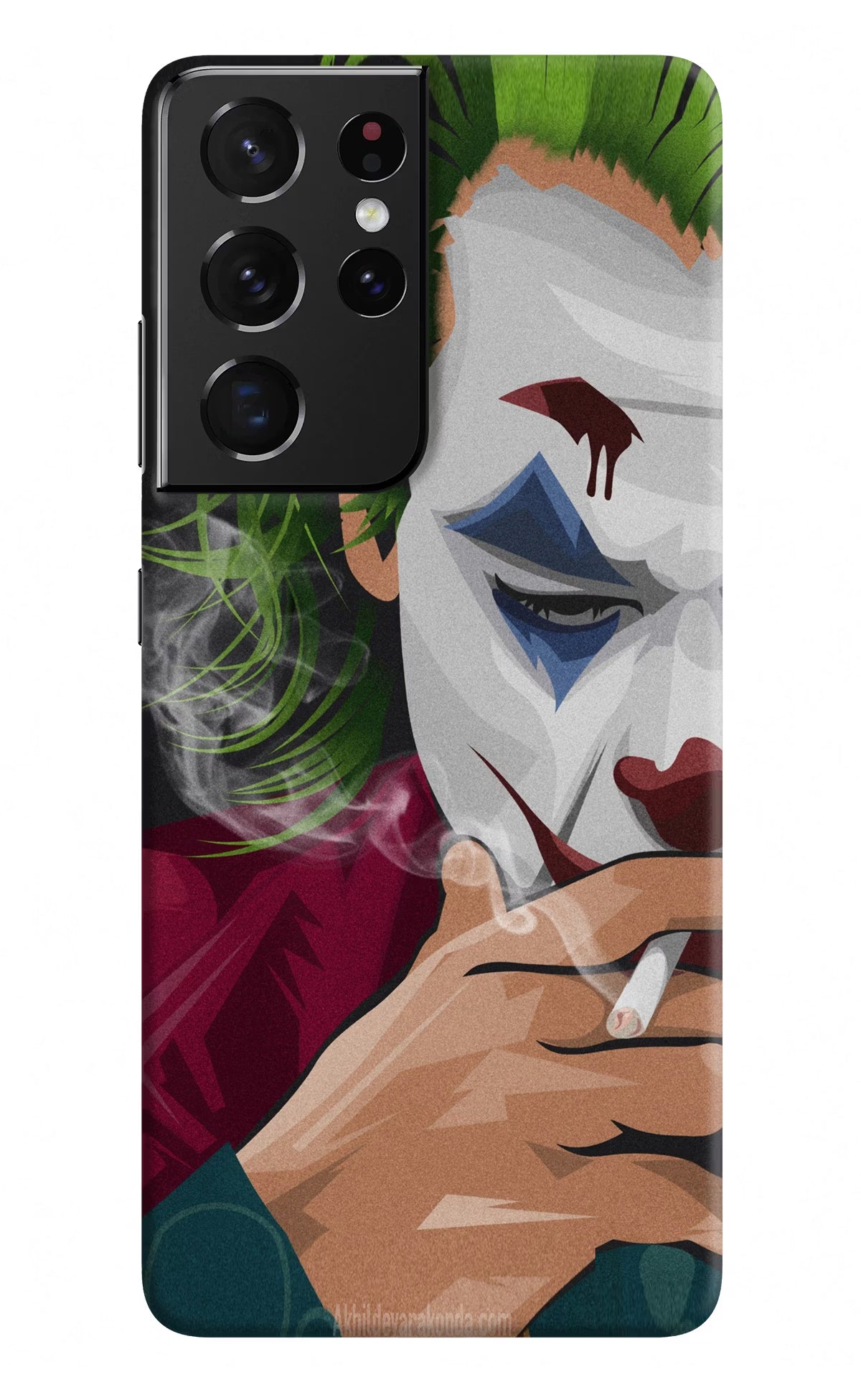 Joker Smoking Samsung S21 Ultra Hard Case Back Cover by Casekaro