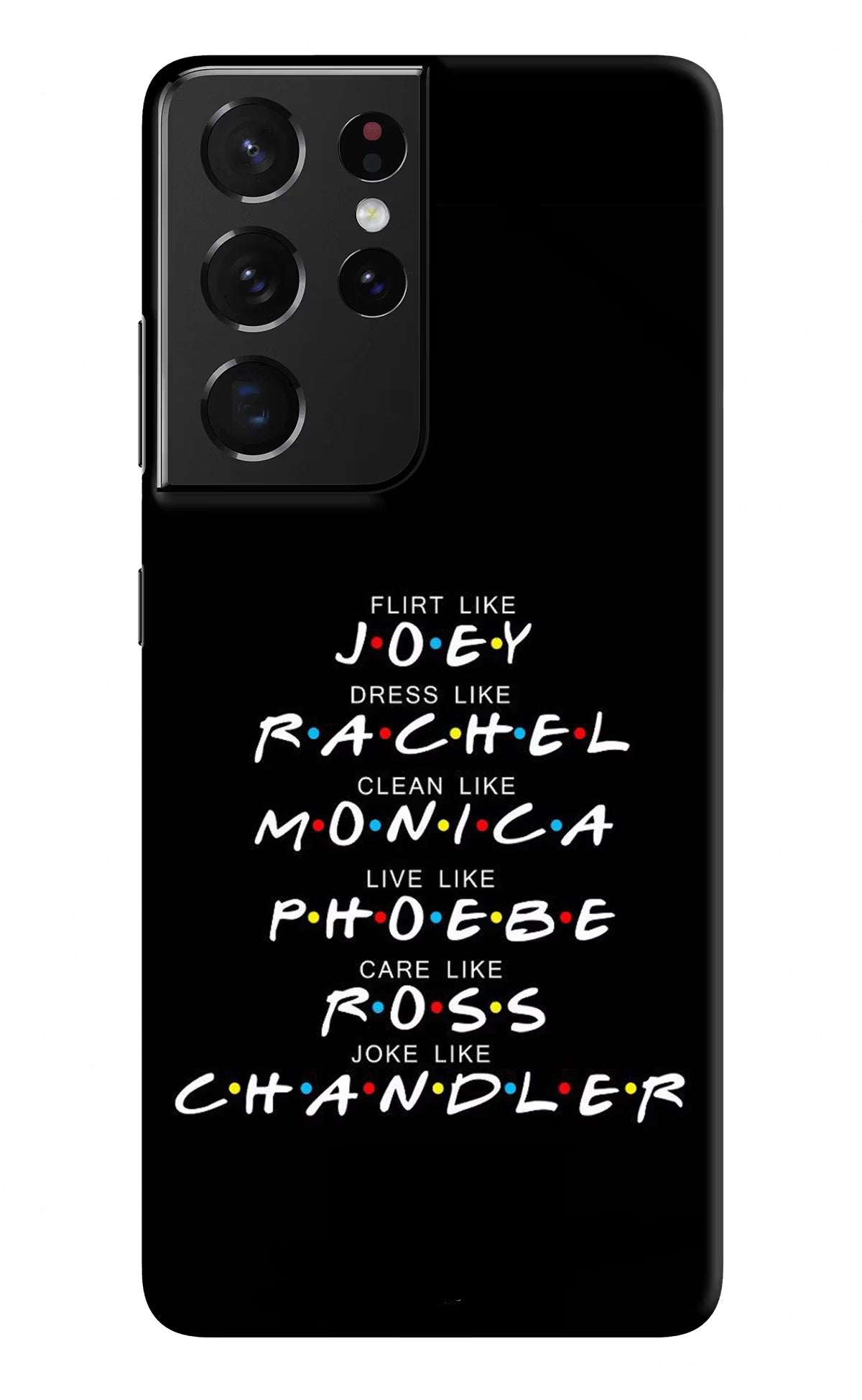 FRIENDS Character Samsung S21 Ultra Hard Case Back Cover by Casekaro