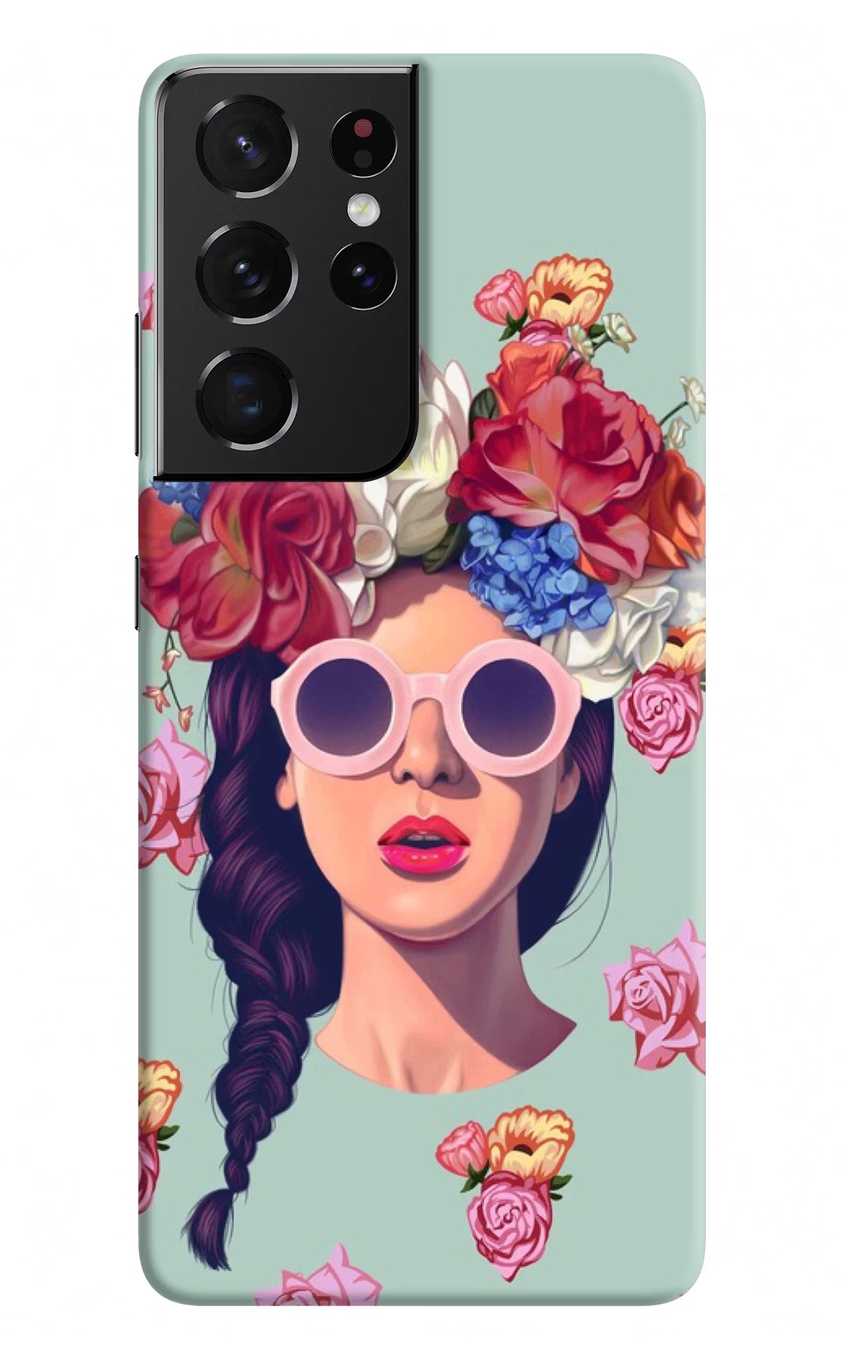 Pretty Girl Samsung S21 Ultra Hard Case Back Cover by Casekaro