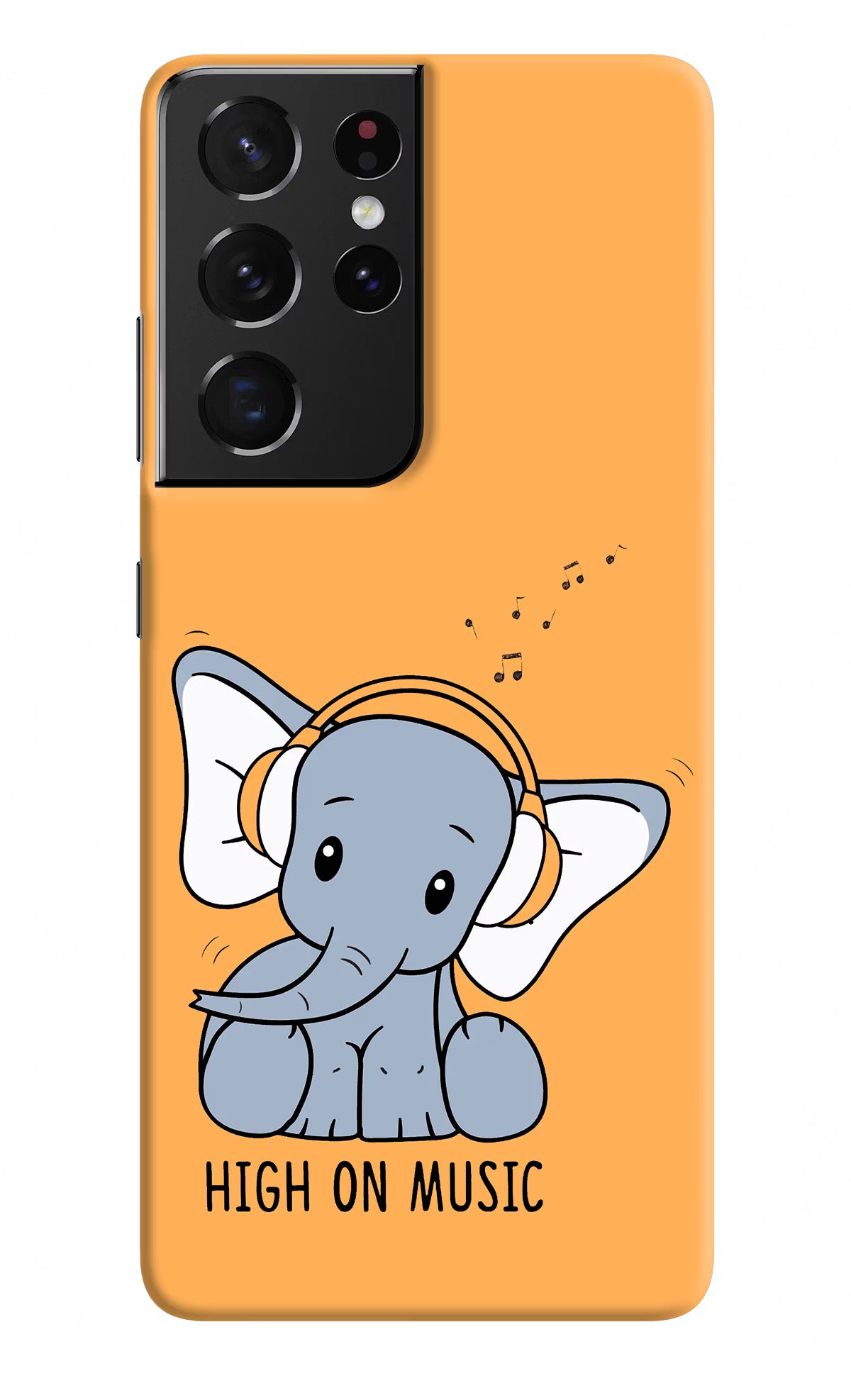 High On Music Samsung S21 Ultra Hard Case Back Cover by Casekaro