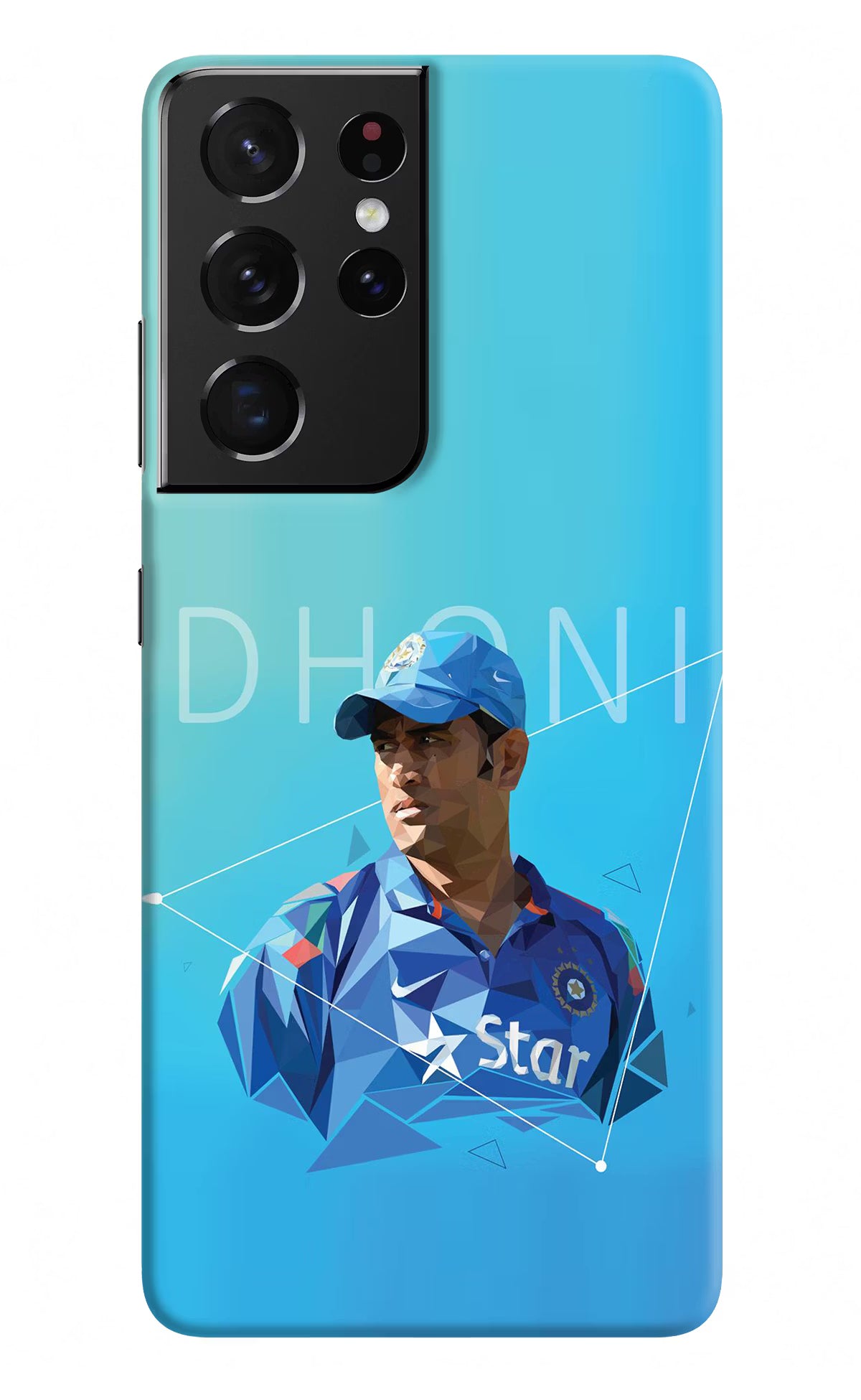 Dhoni Artwork Samsung S21 Ultra Hard Case Back Cover by Casekaro
