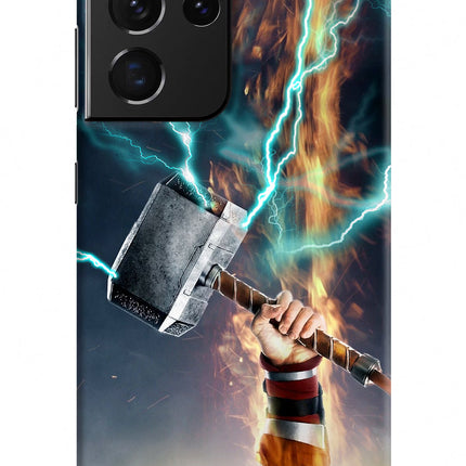 Thor Hammer Mjolnir Samsung S21 Ultra Hard Case Back Cover by Casekaro