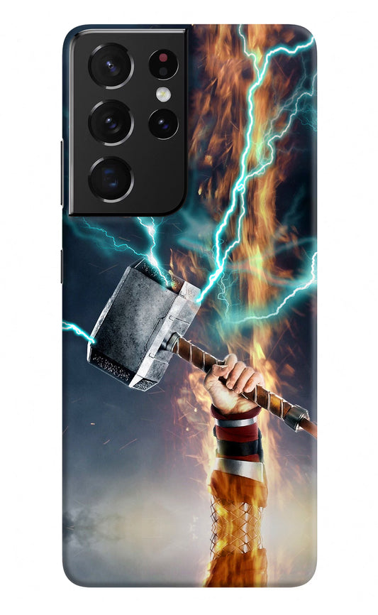 Thor Hammer Mjolnir Samsung S21 Ultra Hard Case Back Cover by Casekaro