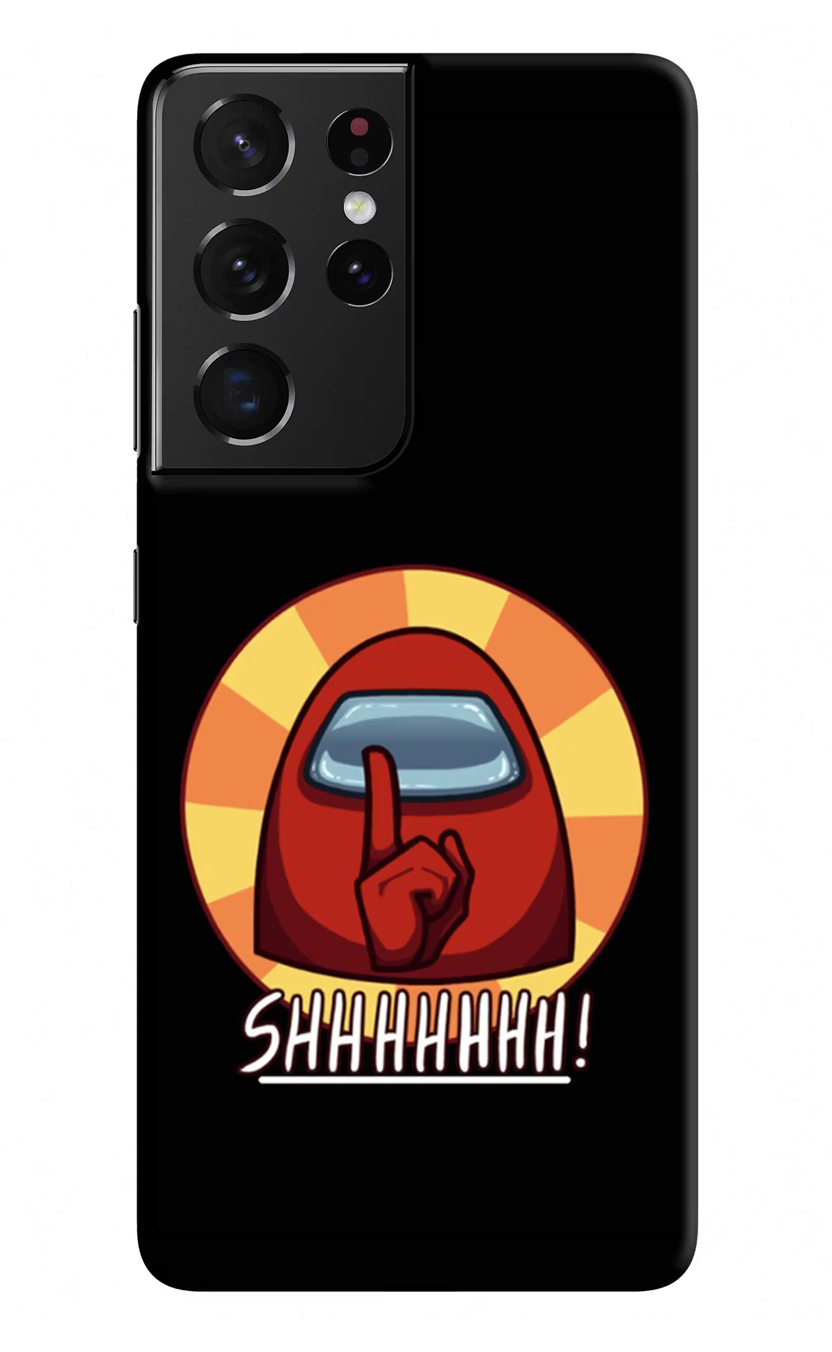 Among Us Shhh! Samsung S21 Ultra Hard Case Back Cover by Casekaro