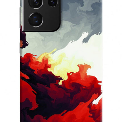 Fire Cloud Samsung S21 Ultra Hard Case Back Cover by Casekaro