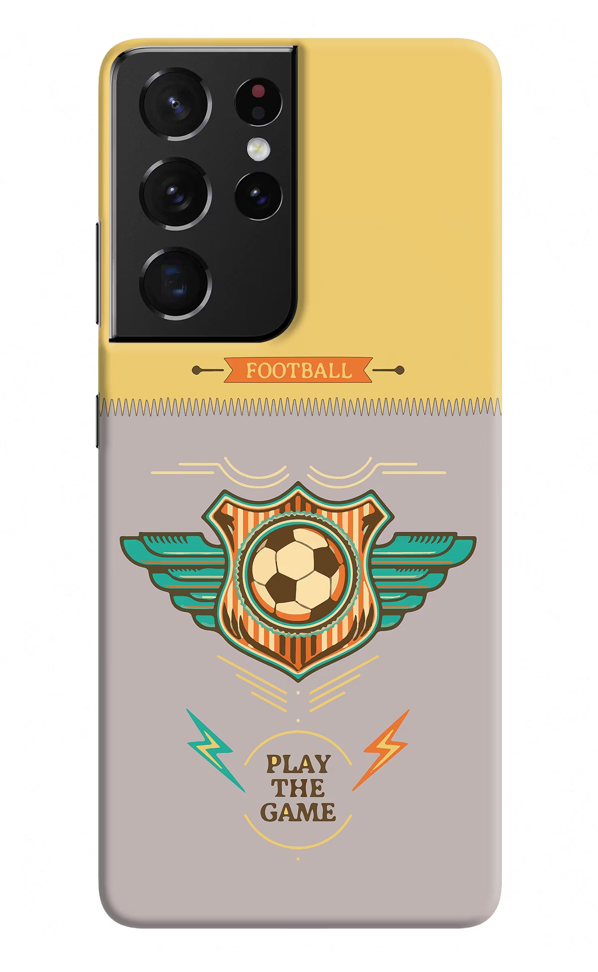 Football Samsung S21 Ultra Hard Case Back Cover by Casekaro