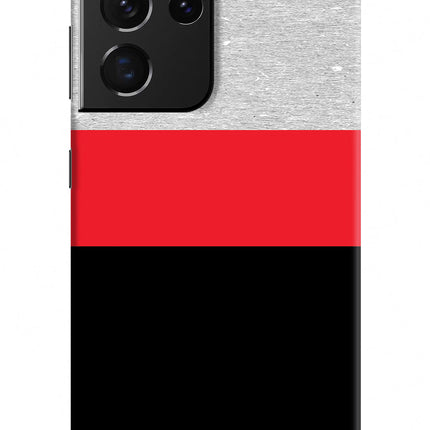 Tri Color Pattern Samsung S21 Ultra Hard Case Back Cover by Casekaro