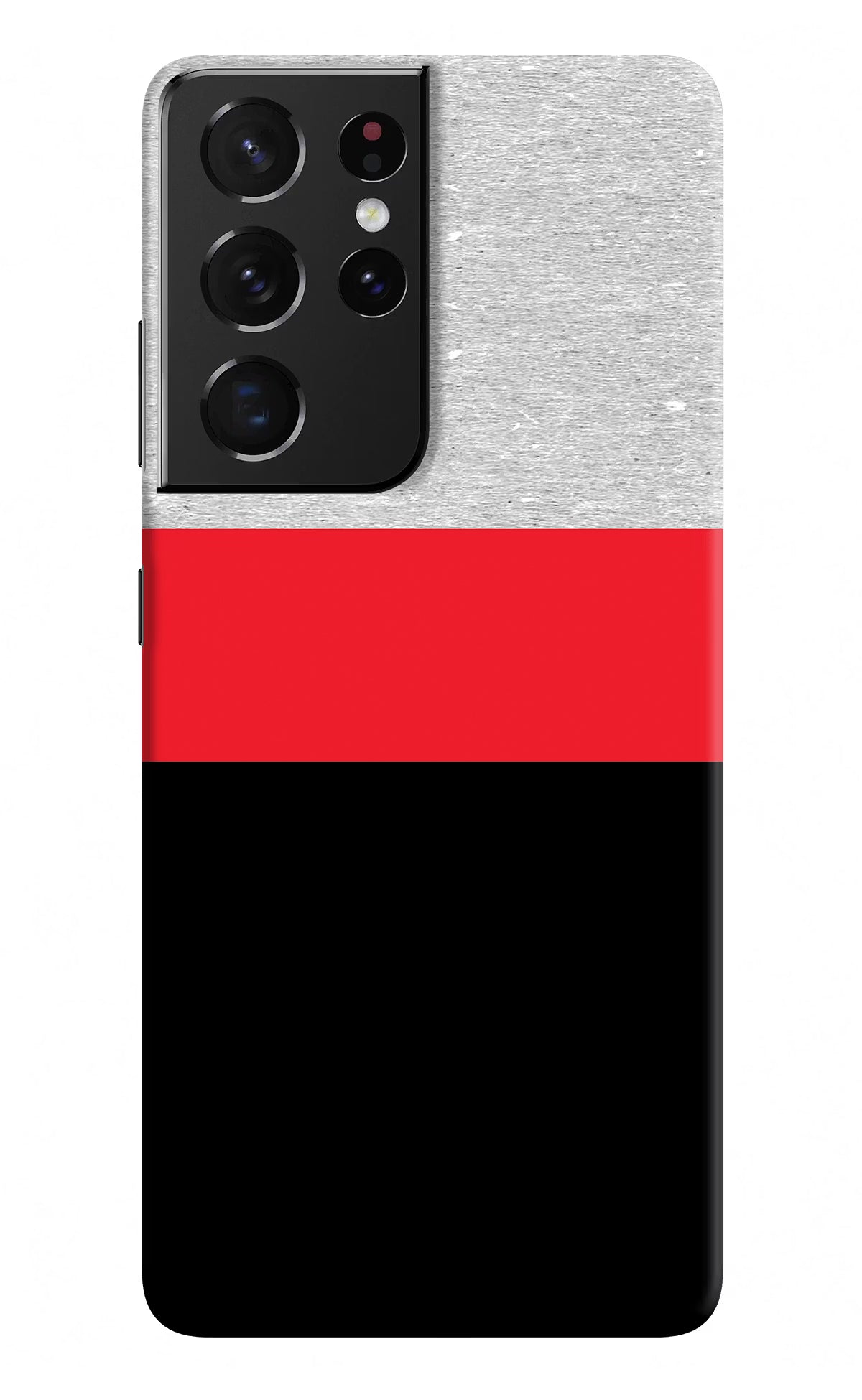 Tri Color Pattern Samsung S21 Ultra Hard Case Back Cover by Casekaro