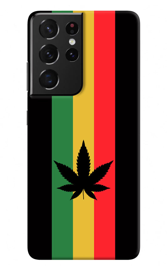Weed Flag Samsung S21 Ultra Hard Case Back Cover by Casekaro