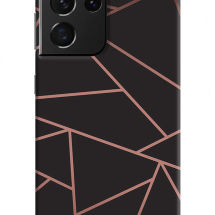 Geometric Pattern Samsung S21 Ultra Hard Case Back Cover by Casekaro