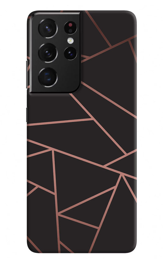 Geometric Pattern Samsung S21 Ultra Hard Case Back Cover by Casekaro