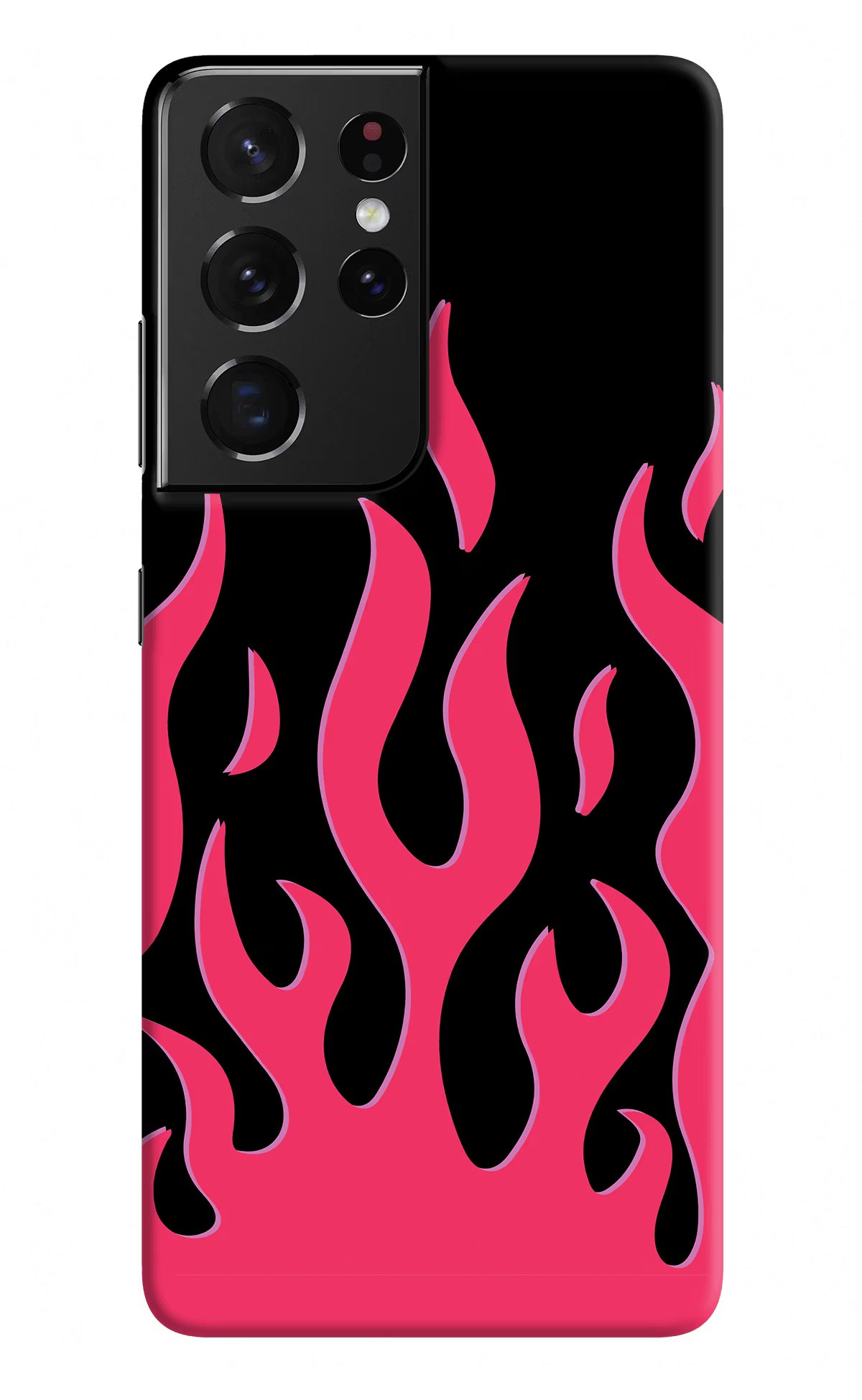 Fire Flames Samsung S21 Ultra Hard Case Back Cover by Casekaro