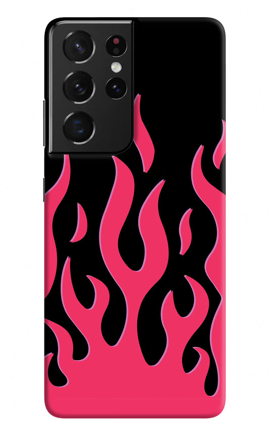 Fire Flames Samsung S21 Ultra Hard Case Back Cover by Casekaro