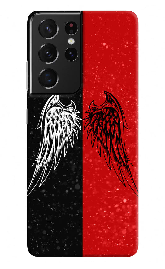 Wings Samsung S21 Ultra Hard Case Back Cover by Casekaro