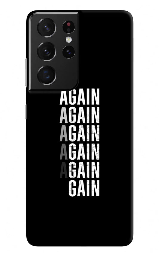 Again Again Gain Samsung S21 Ultra Hard Case Back Cover by Casekaro