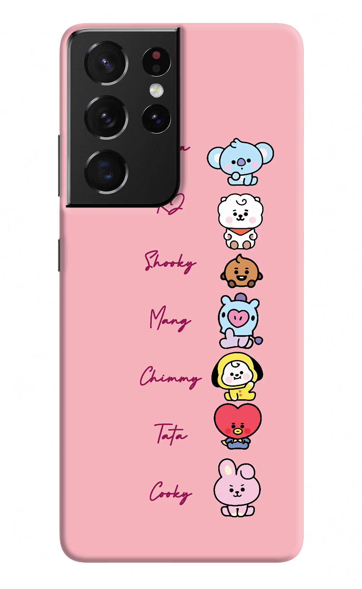 BTS names Samsung S21 Ultra Hard Case Back Cover by Casekaro