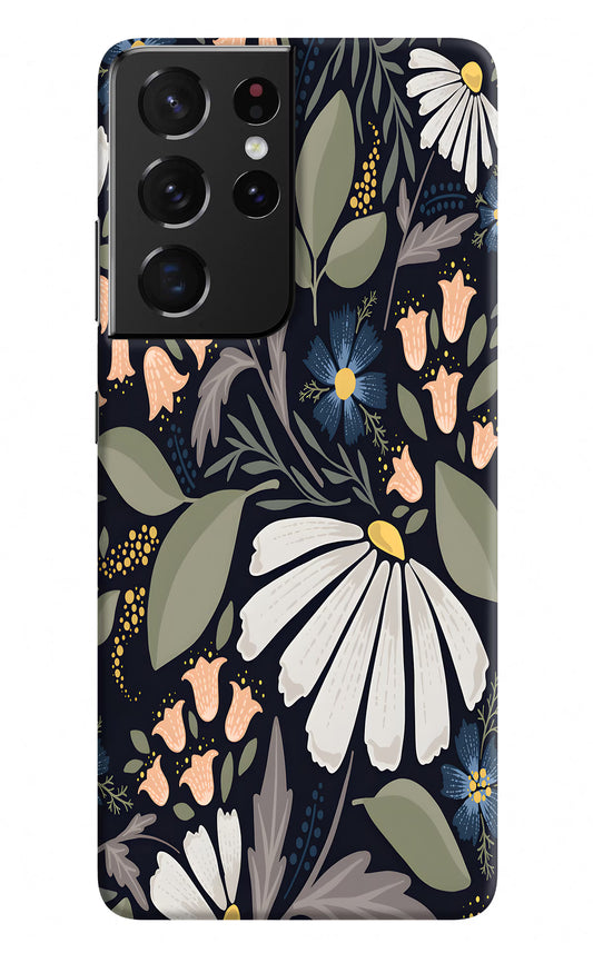 Flowers Art Samsung S21 Ultra Hard Case Back Cover by Casekaro