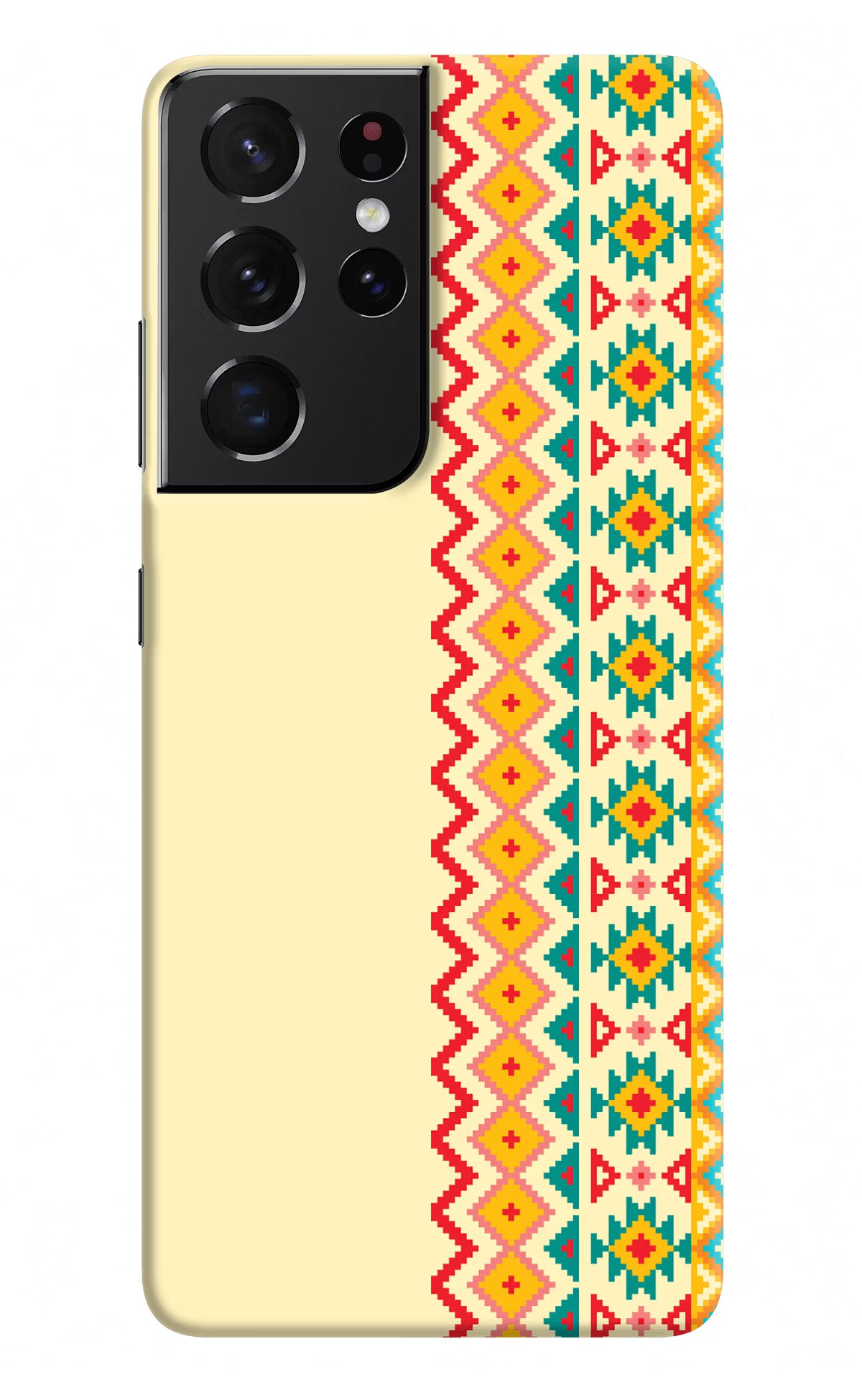 Ethnic Seamless Samsung S21 Ultra Hard Case Back Cover by Casekaro
