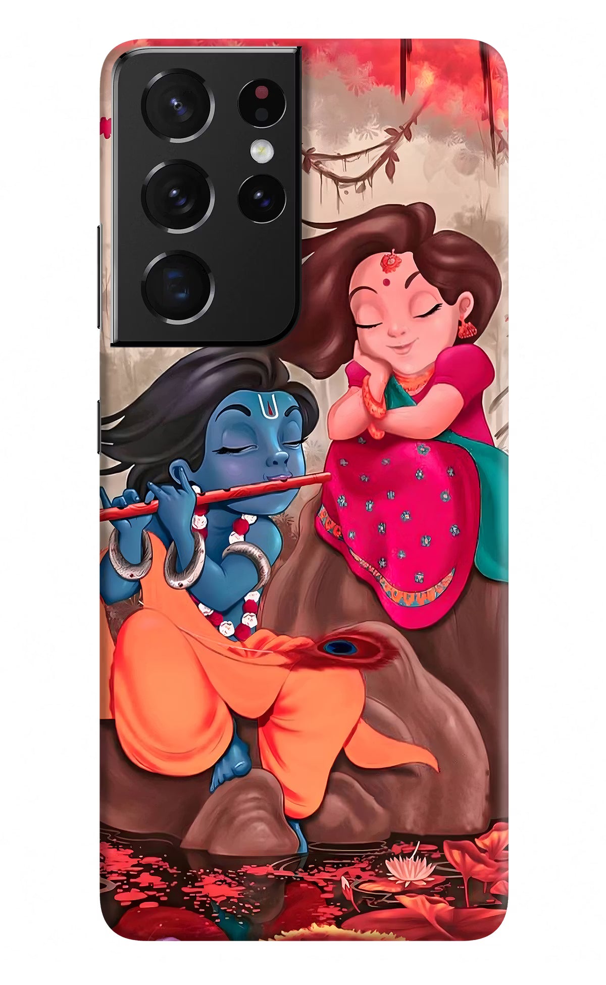 Radhe Krishna Samsung S21 Ultra Hard Case Back Cover by Casekaro