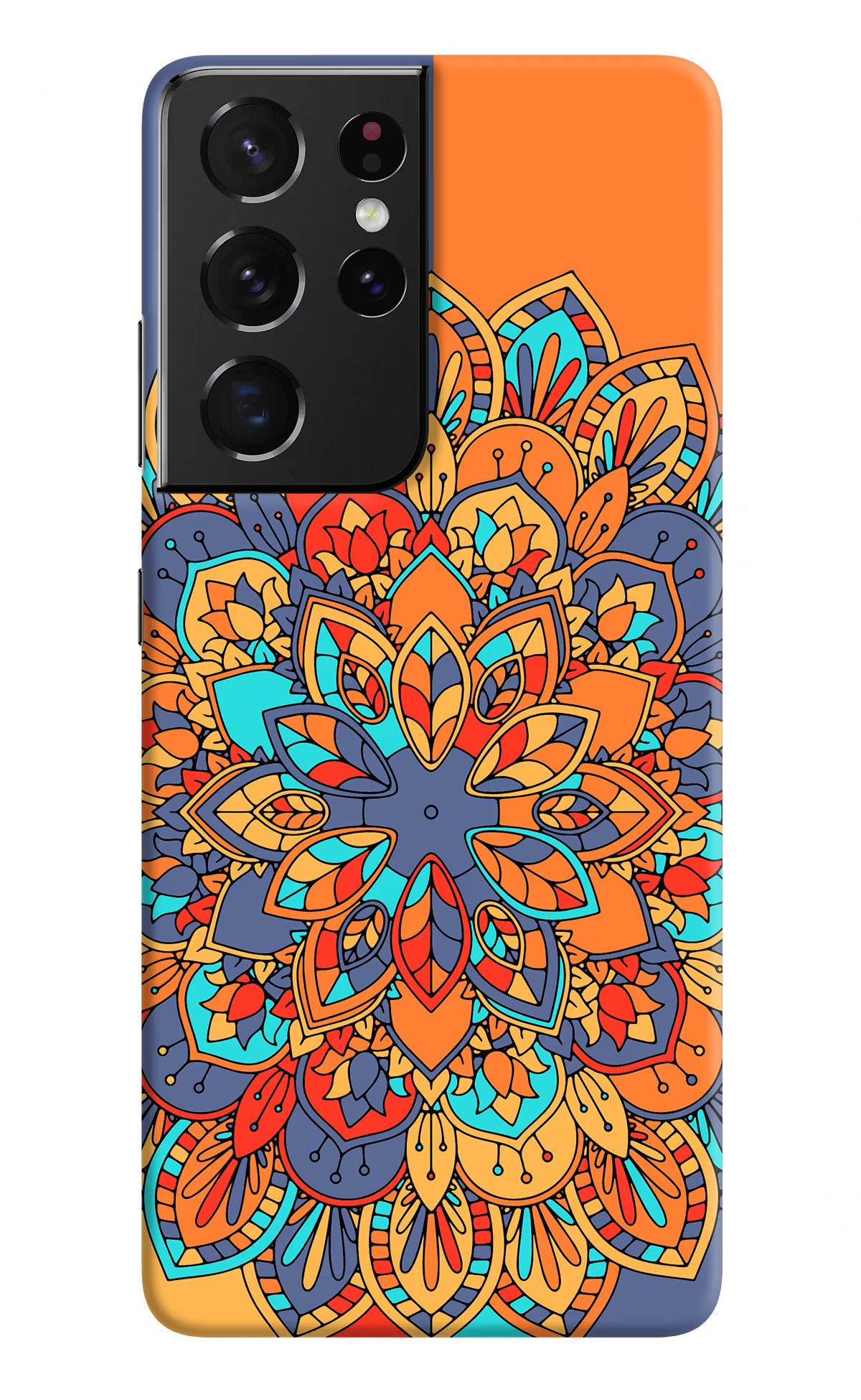 Color Mandala Samsung S21 Ultra Hard Case Back Cover by Casekaro