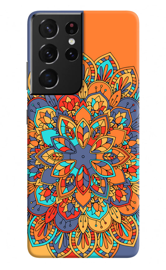 Color Mandala Samsung S21 Ultra Hard Case Back Cover by Casekaro
