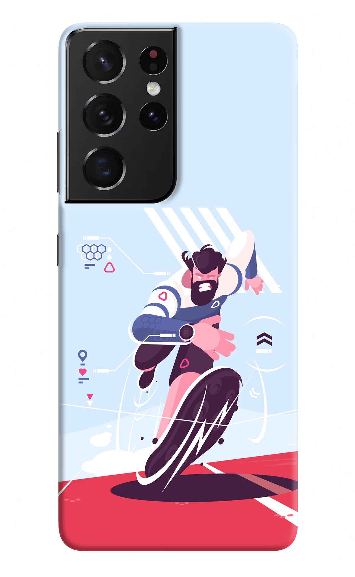 Run Pro Samsung S21 Ultra Hard Case Back Cover by Casekaro