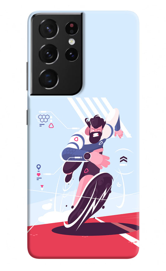 Run Pro Samsung S21 Ultra Hard Case Back Cover by Casekaro