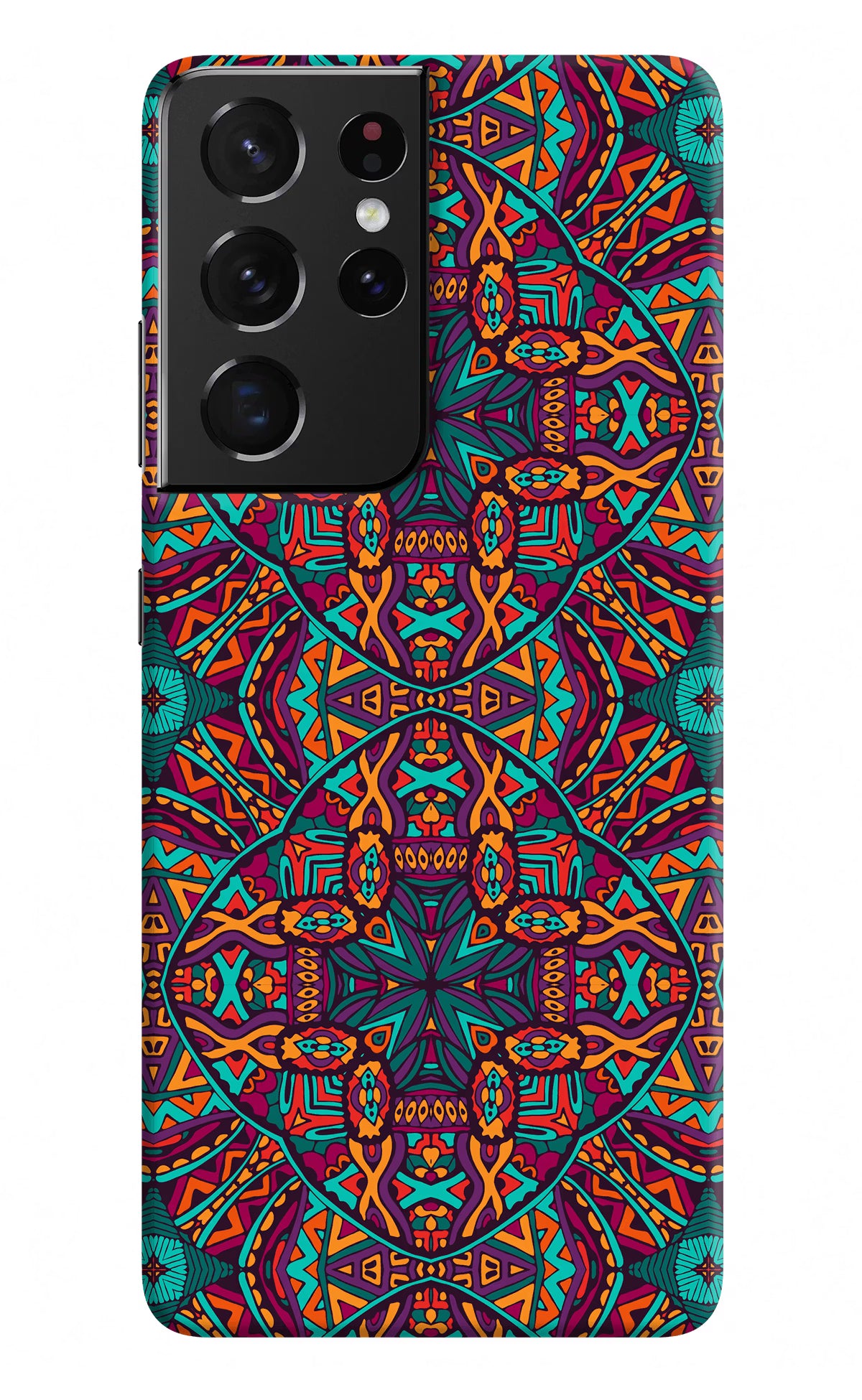 Colour Mandala Samsung S21 Ultra Hard Case Back Cover by Casekaro