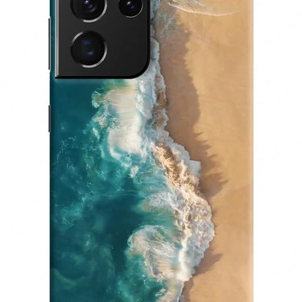 Ocean Beach Samsung S21 Ultra Hard Case Back Cover by Casekaro