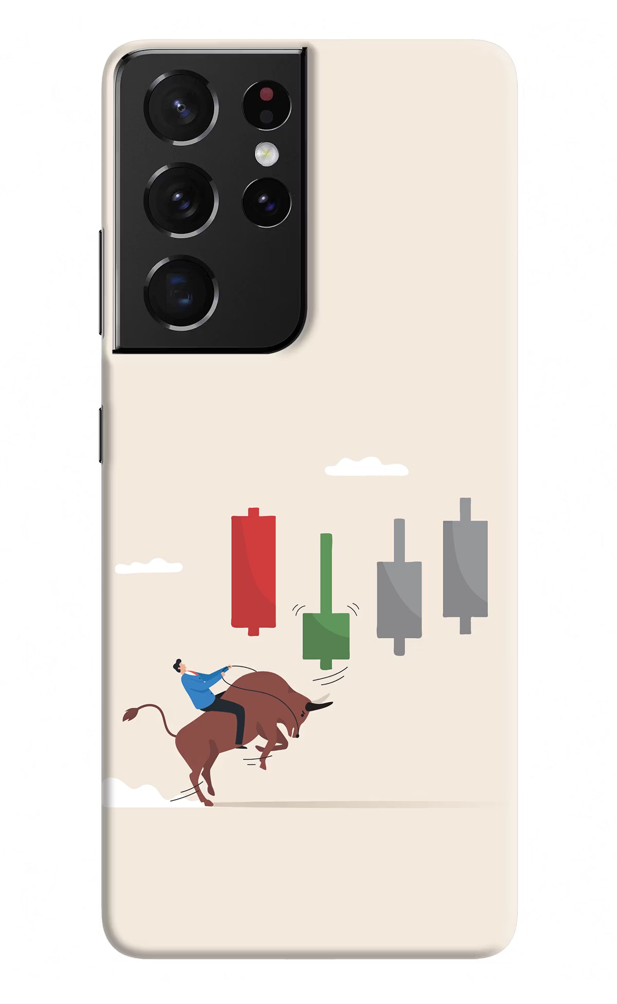 Bull Trading Momentum Samsung S21 Ultra Hard Case Back Cover by Casekaro